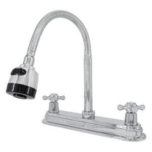 Mezcladora para Fregadero de 8" con Maneral tipo Cruceta