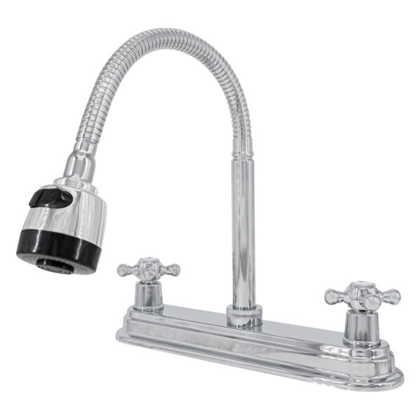 Mezcladora para Fregadero de 8" con Maneral tipo Cruceta