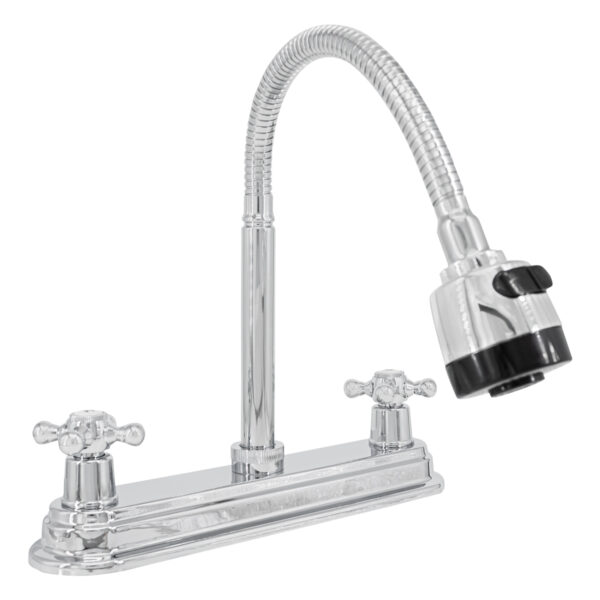 Mezcladora para Fregadero de 8" con Maneral tipo Cruceta