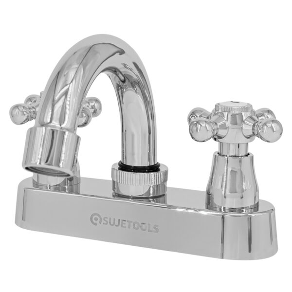 Mezcladora para Lavabo 4" Maneral tipo Cruceta