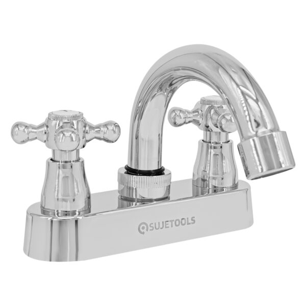 Mezcladora para Lavabo 4" Maneral tipo Cruceta